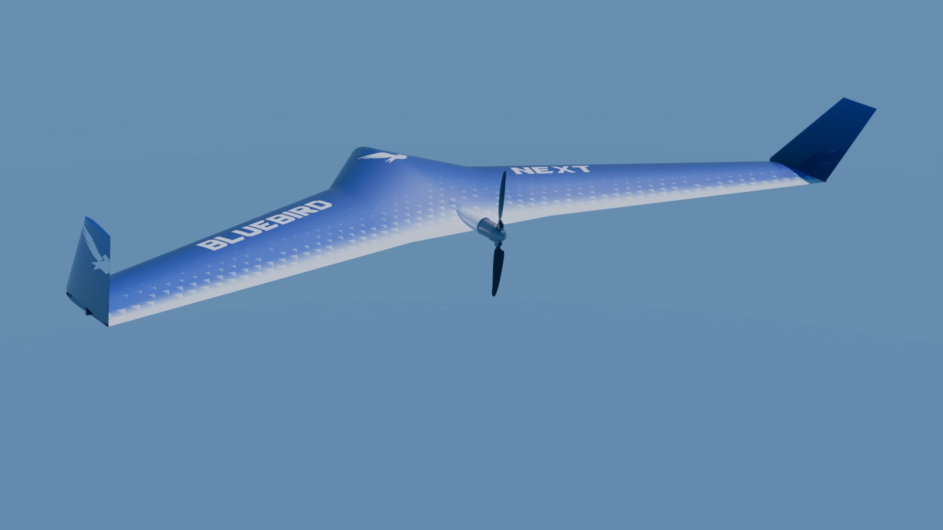 BLUEBIRD NEXT in flight, rendered